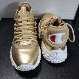 Champion Tank Gold Leather CP100275W Women's Size 10W Sneakers